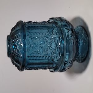 Stars & Bars Vintage Indiana Glass Fairy Lamp